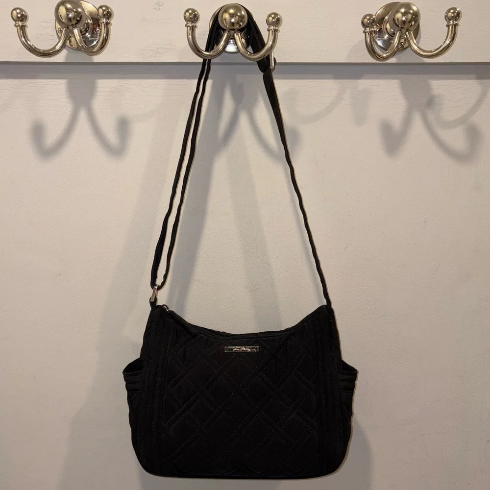 Vera Bradley Black Microfiber Crossbody Bag - Picture 8 of 8